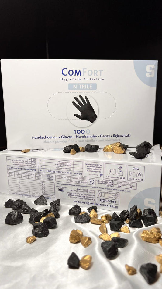 Zwarte handschoenen maat s